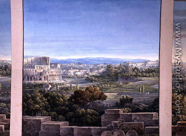 View of the Celian Hill, Rome, c.1800 2 - Louis Francois Cassas