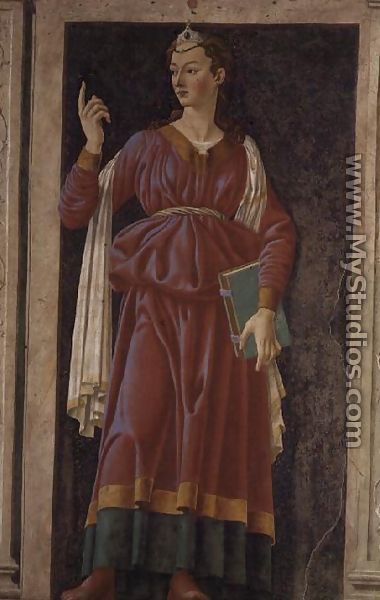 The Cuman Sibyl, from the Villa Carducci series of famous men and women, c.1450 - Andrea Del Castagno