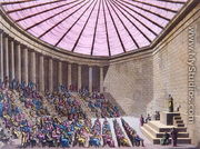 The Odeon in the time of Pericles, illustration from 'Il Costumo Antico e Moderno' 1815-34 - G. Castellini