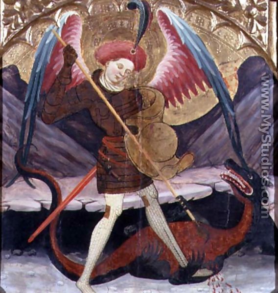 St Michael Vanquishing Evil, c.1480 - Catalan Master