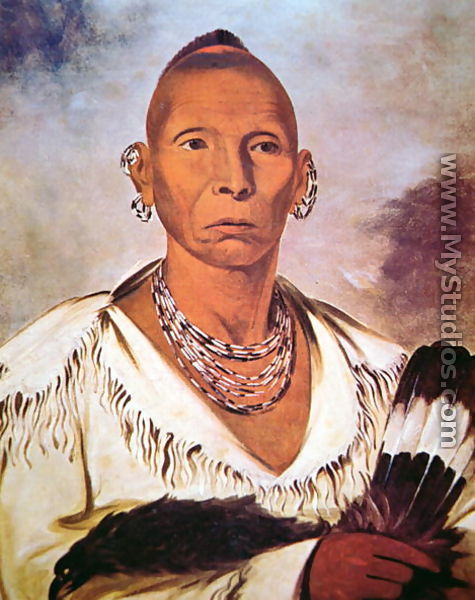Portrait of Black Hawk, Indian Chief - George Catlin