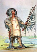 Mandan Indian Ha-Na-Tah-Muah, Wolf chief - George Catlin