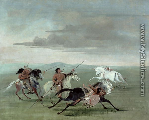 Comanche Feats of Martial Horsemanship, 1834 - George Catlin