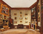 The King's Writing Closet, Hampton Court, from 'The History of the Royal Residences', 1819 - Richard Cattermole