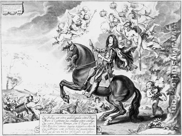 Equestrian Portrait of Charles II - Cornelius van Caukercken
