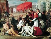 St. Charles Borromeo (1538-84) Administering the Sacrament to Plague Victims in 1576 (detail) - Sigismondo Caula