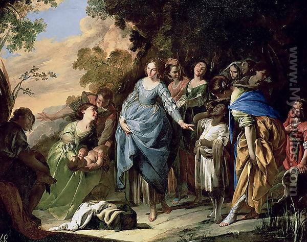 The Finding of Moses, c.1650-56 - Bernardo Cavallino