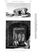 Exterior and Interiors view of the main tomb, El Kab (Elethyia) plate 67 from Vol I of `Descriptions of Egypt` - Cecile