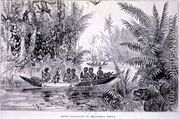 River Navigation in Equatorial Africa, page 199 from 'Explorations & Adventures in Equatorial Africa', pub. 1861 - P.B. du Chaillu