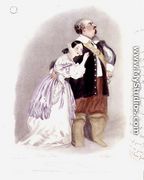 Giulia Grisi (1811-69) as Elvira and Luigi Lablache (1794-1858) as Sir George Walton in 'I Puritani', from 'Recollections of the Italian Opera', 1836 - Alfred-Edward Chalon