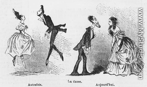 Caricature of dance, illustration from 