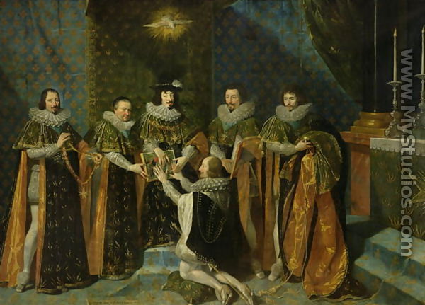 Louis XIII (1601-43) Receiving Henri d