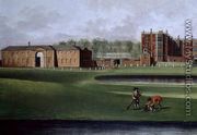 View of Temple Newsam House (detail of the riding school) c.1750 - James Chapman