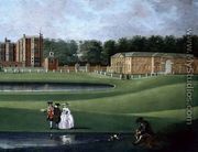 View of Temple Newsam House, detail of the stable block, c.1750 - James Chapman