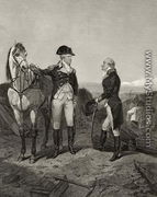 First meeting of George Washington and Alexander Hamilton, from 'Life and Times of Washington', Volume I, 1857 - Alonzo Chappel