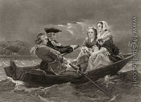 Lady Harriet Ackland on her way to visit the camp of General Gates, from 