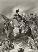 George Washington at the Battle of Princeton, January 3rd 1777, from 'Life and Times of Washington', Volume I,  1857 - Alonzo Chappel
