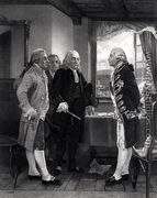 The Peace Conference on Staten Island, Interview between Lord Howe and the Committee of Congress, 11th September 1776 - Alonzo Chappel