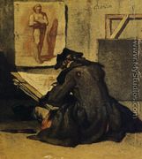 Young Draughtsman copying an Academy study - Jean-Baptiste-Simeon Chardin