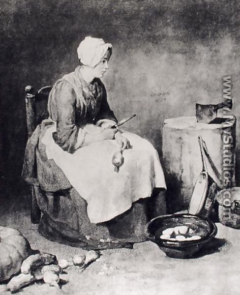 La Ratisseuse (Woman Paring Turnips), 1738 - Jean-Baptiste-Simeon Chardin