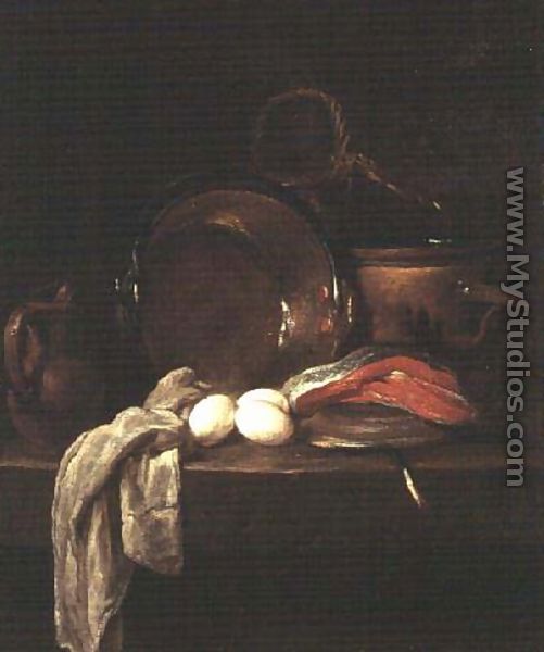 Still Life: The Kitchen Table, c.1755-56 - Jean-Baptiste-Simeon Chardin