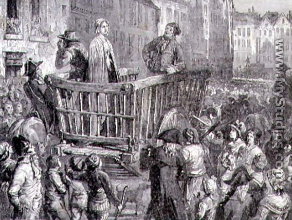 Charlotte Corday (1768-93) on the Way to her Execution in 1793 - H. de la Charlerie