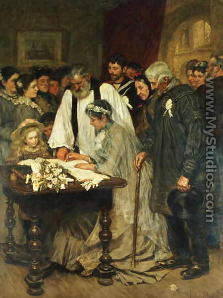 Signing the Marriage Register, 1896 - James Charles
