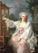 Portrait of a Lady by a pagoda - Jean Baptiste (or Joseph) Charpentier