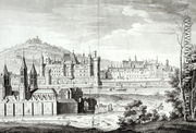 View of the Abbey of Saint-Germain-des-Pres, the Louvre, Petit Bourbon, Montmartre and the Seine in 1410 - Jean Chaufourier