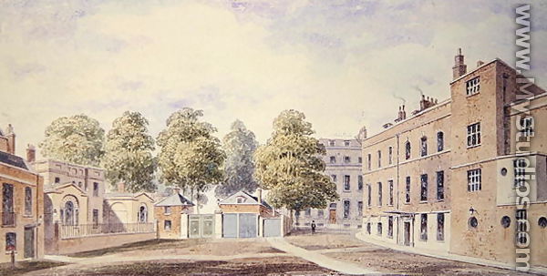 View of Whitehall Yard, 1828 - T. Chawner