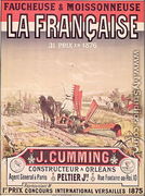 Poster advertising 'La Francaise, Reaper and Mower', made by J. Cumming of Orleans, 1876 - Jules Cheret