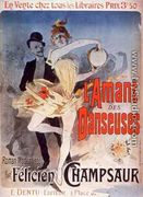 Advertisement for 'The Lover of Dancers', a Modernist Novel by Felicien Champsaur, 1888 - Jules Cheret