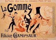 Reproduction of a poster advertising 'La Gomme', by Felicien Champsaur - Jules Cheret