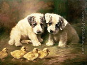 Sealyham Puppies and Ducklings - Lilian Cheviot