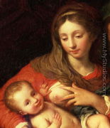 The Holy Family with Elizabeth (detail) - Giuseppe Chiari