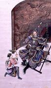 Seated Warrior with a Soldier - Chinese School