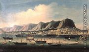 View of Hong Kong, with a Prison Hulk and a Paddlesteamer in the Harbour - Chinese School