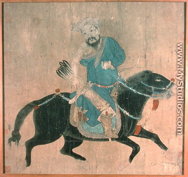 Mongol archer on horseback, from seals of the Emperor Ch