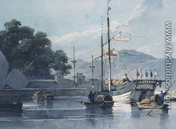 Shipping on a Chinese River - George Chinnery