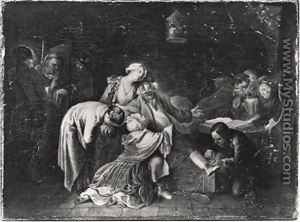 Jean Calas (1698-1762) Bidding Farewell to his Family - Daniel Nikolaus Chodowiecki