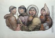 Natives of the Gulf of Kotzebue, Alaska, from 'Voyage Pittoresque Autour du Monde', 1822 - Ludwig (Louis) Choris