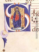 Historiated initial 'S' depicting the Madonna and Child enthroned, from a gradual from the monastery of San Jacopo di Ripoli - (Cenni Di Peppi) Cimabue