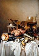 Still life with a crab and oyster, 1640s - Pieter Claesz.