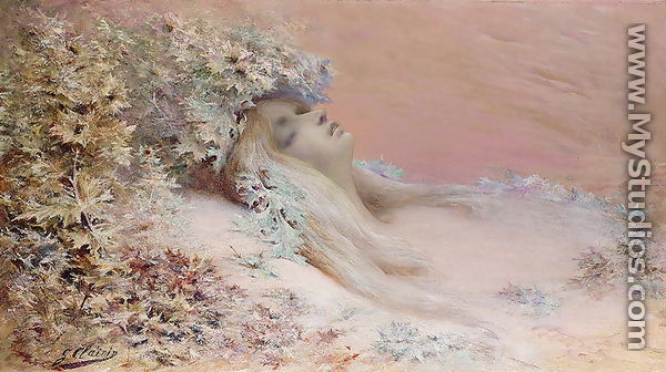 Ophelia in the Thistles - Georges Jules Victor Clairin