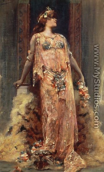 Sarah Bernhardt (1844-1923) in the role of Cleopatra - Georges Jules Victor Clairin
