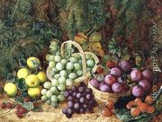 Still Life with Apples and Baskets of Grapes and Plums - George Clare