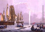 Boats Approaching a Whale, 1813 - John Heaviside Clark (after)