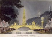 The Chinese Bridge Illuminated on the Night of the Celebration of the Peace, 1814 - John Heaviside Clark (after)