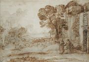 Landscape with Abraham Expelling Hagar and Ishmael, c.1665-67 - Claude Lorrain (Gellee)