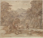 Landscape with Mercury and Apollo as a Shepherd, 1673 - Claude Lorrain (Gellee)